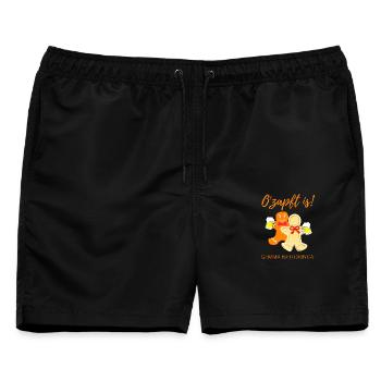 O'ZAPFT IS GEMMA BIER DRINGA SHIRT - Männer Badeshorts - Schwarz - Vorne - AI Model Male 178 light (178cm)