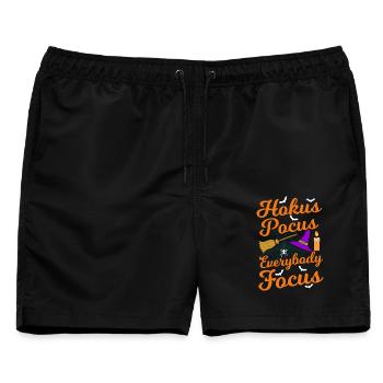 Lustiges Lehrerin Lehrer Direktor Halloween - Männer Badeshorts - Schwarz - Vorne - AI Model Male 178 light (178cm)