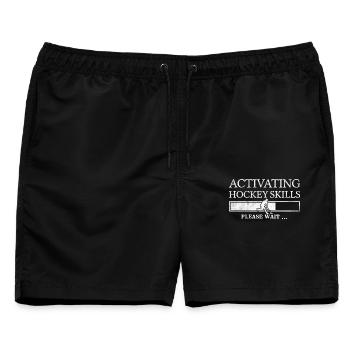 Feldhockey Skills Installing Hockeyspieler Hockey - Männer Badeshorts - Schwarz - Vorne - AI Model Male 178 light (178cm)