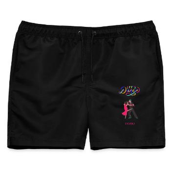 Lass uns Tango tanzen - Männer Badeshorts - Schwarz - Vorne - AI Model Male 178 light (178cm)