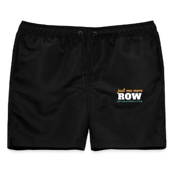 Nur noch eine Reihe sagte jeder Häkler um 2 Uhr morgens - Männer Badeshorts - Schwarz - Vorne - AI Model Male 178 light (178cm)