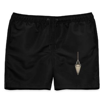 Pendel Kristallpendel - Magie & Spiritualität - Männer Badeshorts - Schwarz - Vorne - AI Model Male 178 light (178cm)