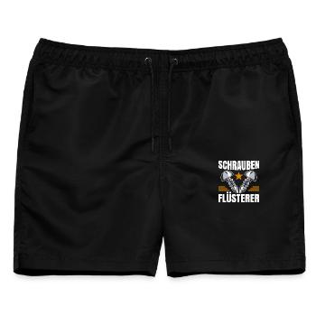 Schrauben Flüsterer - Männer Badeshorts - Schwarz - Vorne - AI Model Male 178 light (178cm)