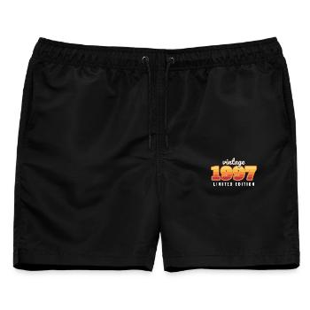 Vintage 1997 Limited Edition - Männer Badeshorts - Schwarz - Vorne - AI Model Male 178 light (178cm)