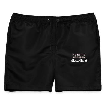 Bug beheben Umschreiben Softwareingenieur - Männer Badeshorts - Schwarz - Vorne - AI Model Male 178 light (178cm)