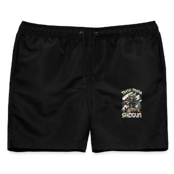 Trash Panda Shogun - Männer Badeshorts - Schwarz - Vorne - AI Model Male 178 light (178cm)