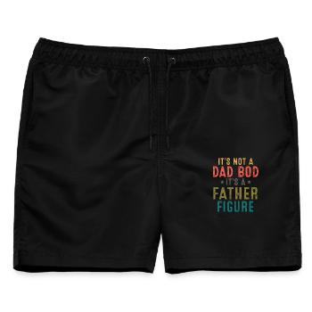 Vaterfigur: Nicht Dad Bod - Männer Badeshorts - Schwarz - Vorne - AI Model Male 178 light (178cm)