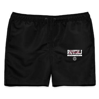Rovinj Kroatien Koordinaten Reise Souvenir - Männer Badeshorts - Schwarz - Vorne - AI Model Male 178 light (178cm)