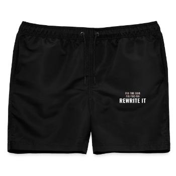 Bug beheben Umschreiben Softwareingenieur - Männer Badeshorts - Schwarz - Vorne - AI Model Male 178 light (178cm)