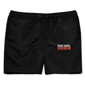 Lieber Weihnachtsmann Define Nice - Männer Badeshorts - Schwarz - Vorne - AI Model Male 178 light (178cm)