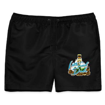 Let's Crack Dude lustiger Nussknacker-Feiertagshumor - Männer Badeshorts - Schwarz - Vorne - AI Model Male 178 light (178cm)