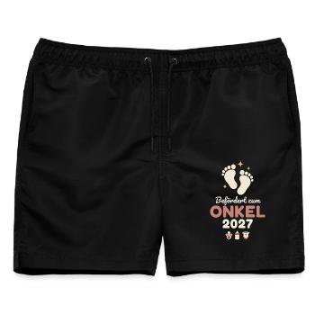 Befördert zum Onkel 2027 – Süß - Männer Badeshorts - Schwarz - Vorne - AI Model Male 178 light (178cm)