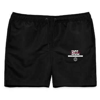 Bol Kroatien Koordinaten Reise Souvenir - Männer Badeshorts - Schwarz - Vorne - AI Model Male 178 light (178cm)