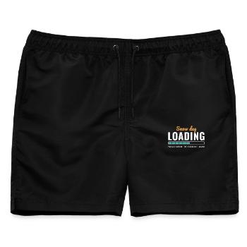 Schneetag-Ladung Überprüfen Sie die Vorhersage - Männer Badeshorts - Schwarz - Vorne - AI Model Male 178 light (178cm)