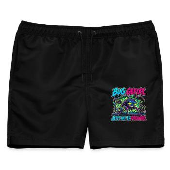 Bug gefixt, Freunde gefunden - Männer Badeshorts - Schwarz - Vorne - AI Model Male 178 light (178cm)