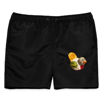 Ptaszek_SpokoLoko - Männer Badeshorts - Schwarz - Vorne - AI Model Male 178 light (178cm)