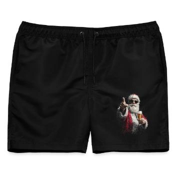 Beer Santa - Männer Badeshorts - Schwarz - Vorne - AI Model Male 178 light (178cm)