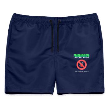 Programmierer Debugging T-Shirt Herren - Männer Badeshorts - Navy - Vorne - AI Model Male 178 light (178cm)