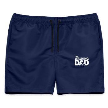 The walking dad - Männer Badeshorts - Navy - Vorne - AI Model Male 178 light (178cm)