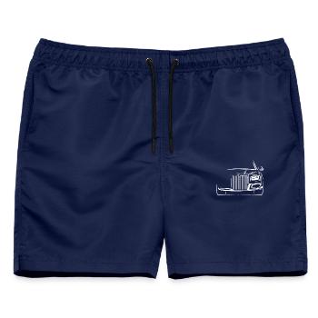 Aurus Dubai weiß - Männer Badeshorts - Navy - Vorne - AI Model Male 178 light (178cm)