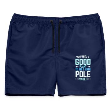 Du brauchst eine gute Anlage um hoch zu kommen Sta - Männer Badeshorts - Navy - Vorne - AI Model Male 178 light (178cm)