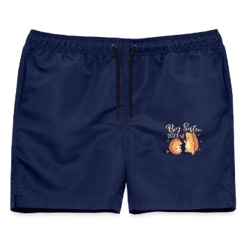 Big Sister 2023 Igel Big Sis 23 - Männer Badeshorts - Navy - Vorne - AI Model Male 178 light (178cm)