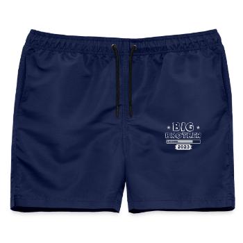 Großer Bruder 2023 Big Bro 23 - Männer Badeshorts - Navy - Vorne - AI Model Male 178 light (178cm)