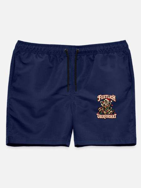 Festlich überfordert Waschbär - Männer Badeshorts - Navy