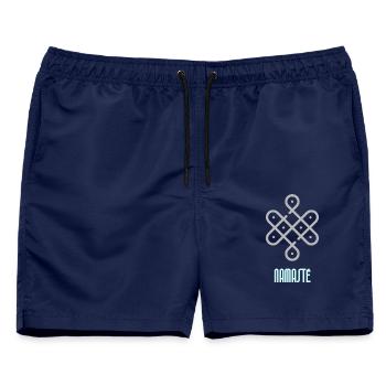 Namasté Yoga lovers - Männer Badeshorts - Navy - Vorne - AI Model Male 178 light (178cm)