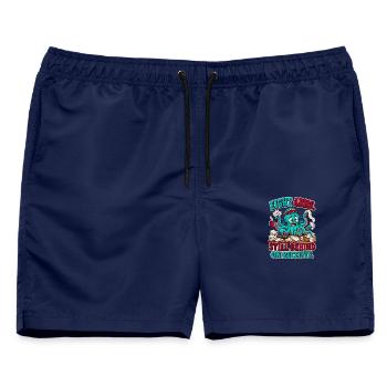  Buchhalter Oktopus Eight Arms Still Behind on - Männer Badeshorts - Navy - Vorne - AI Model Male 178 light (178cm)