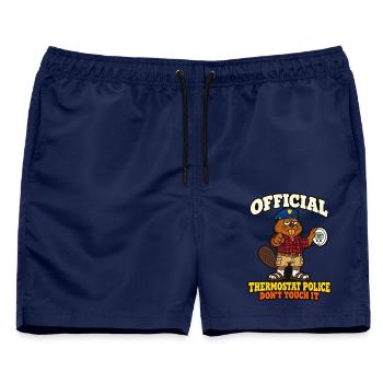 Offizielle Thermostatpolizei Fass das nicht an, lustiger Papa. - Männer Badeshorts - Navy - Vorne - AI Model Male 178 light (178cm)