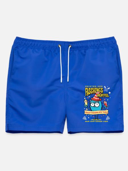 Lustiges Faschingsmuffel Kostüm Shirt zur Party - Männer Badeshorts - Royalblau