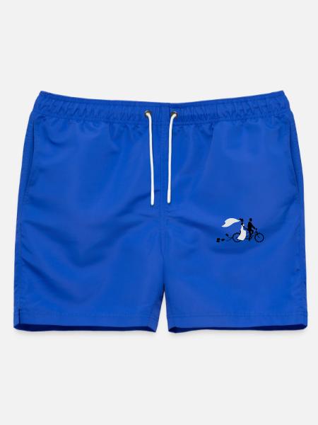 Hochzeit Fahrrad mit Dosen - Männer Badeshorts - Royalblau