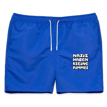 Nazis haben kleine Pimmel - Männer Badeshorts - Royalblau - Vorne - AI Model Male 178 light (178cm)