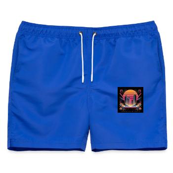 Die Realität ist eine hartnäckige Illusion - Männer Badeshorts - Royalblau - Vorne - AI Model Male 178 light (178cm)