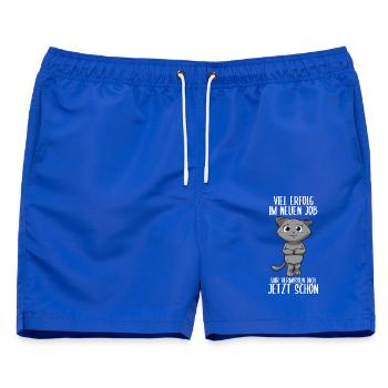 Abschied Jobwechsel Lustiges Abschiedsgeschenk - Männer Badeshorts - Royalblau - Vorne - AI Model Male 178 light (178cm)