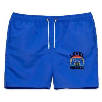 21 Birthday gift Funny 21st birthday Present - Männer Badeshorts - Royalblau - Vorne - AI Model Male 178 light (178cm)