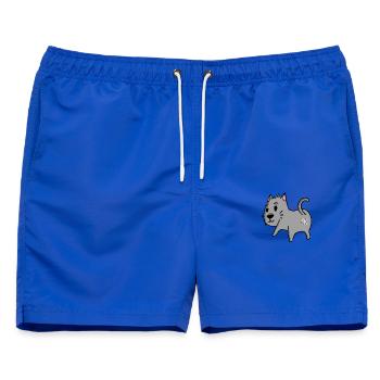 Katze Arsch - Katze Hintern - Männer Badeshorts - Royalblau - Vorne - AI Model Male 178 light (178cm)