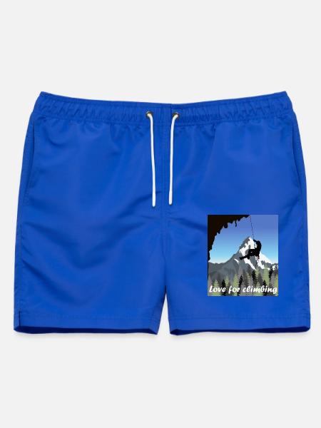 Liebe zum Klettern - Männer Badeshorts - Royalblau