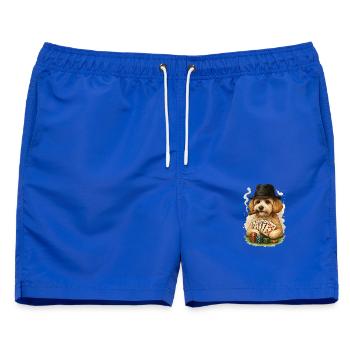 Poker Maltipoo – Royal Flush mit Stil - Männer Badeshorts - Royalblau - Vorne - AI Model Male 178 light (178cm)