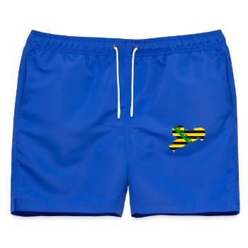 Sachsen Land wappenfarbig - Männer Badeshorts - Royalblau - Vorne - AI Model Male 178 light (178cm)