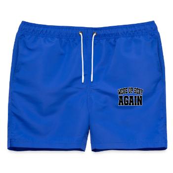 Woke Up Sexy Again - Männer Badeshorts - Royalblau - Vorne - AI Model Male 178 light (178cm)