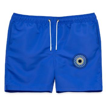 BBS Felge Zentriermutter Tuning Geschenkidee - Männer Badeshorts - Royalblau - Vorne - AI Model Male 178 light (178cm)