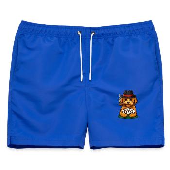 Poker Maltipoo – Lustiges Hundemotiv mit Stil - Männer Badeshorts - Royalblau - Vorne - AI Model Male 178 light (178cm)