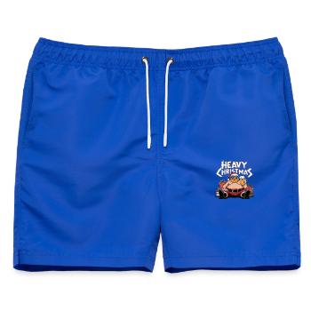 Heavy Christmas - Männer Badeshorts - Royalblau - Vorne - AI Model Male 178 light (178cm)