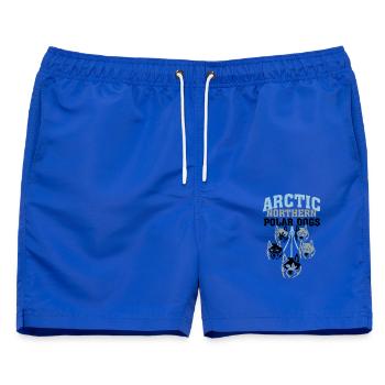 Arctic Northern Polar Dogs - Männer Badeshorts - Royalblau - Vorne - AI Model Male 178 light (178cm)