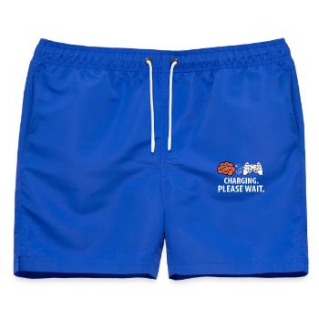 Charging Please Wait Gaming Game Computerspiel - Männer Badeshorts - Royalblau - Vorne - AI Model Male 178 light (178cm)