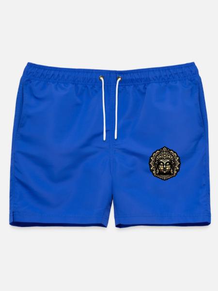 Goldener Buddha Mandala - Männer Badeshorts - Royalblau
