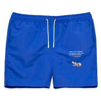 Kaffe wurde erfolgreich hinzugefügt... - Männer Badeshorts - Royalblau - Vorne - AI Model Male 178 light (178cm)