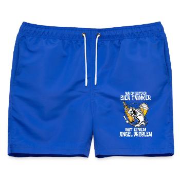 Biertrinker mit Angelproblem - Männer Badeshorts - Royalblau - Vorne - AI Model Male 178 light (178cm)